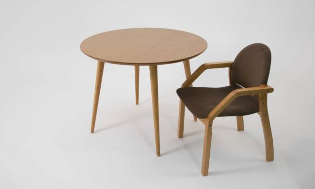 Стол Монте К 100 натур со стульями Джуно натур велюр коричневый