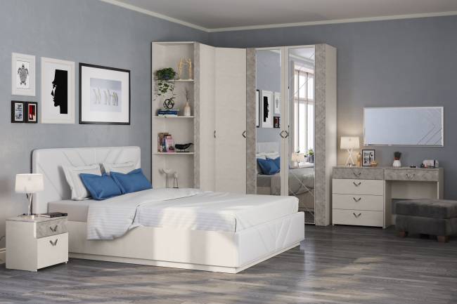 Комод Амели Моби 13.106 цвет шёлковый камень/бетон чикаго беж