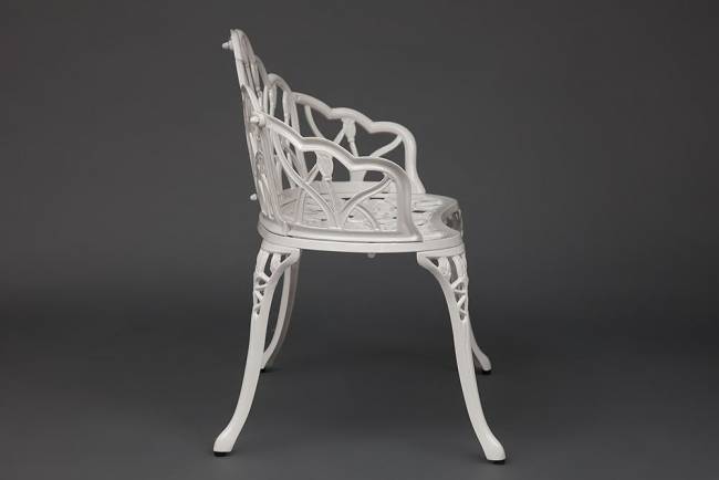 Скамья Secret De Maison Strauss (Штраус) алюминиевый сплав, 99хх56х76см, butter white белый алюминиевый сплав