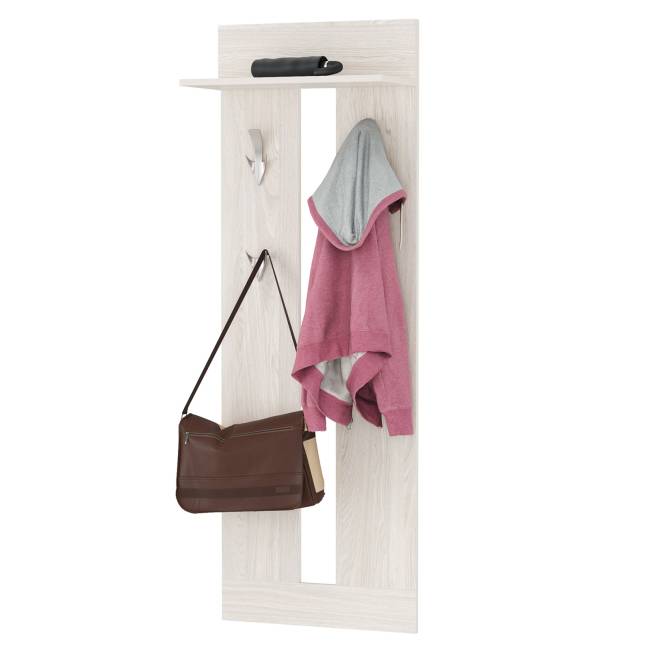 Две тумбы с одной вешалкой Ника цвет ясень анкор светлый Две тумбы с одной вешалкой Ника цвет ясень анкор светлый