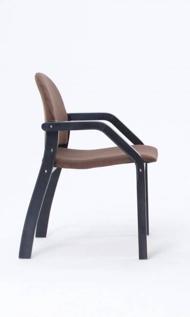 Стул-кресло Джуно 2.0 чёрный/коричневый