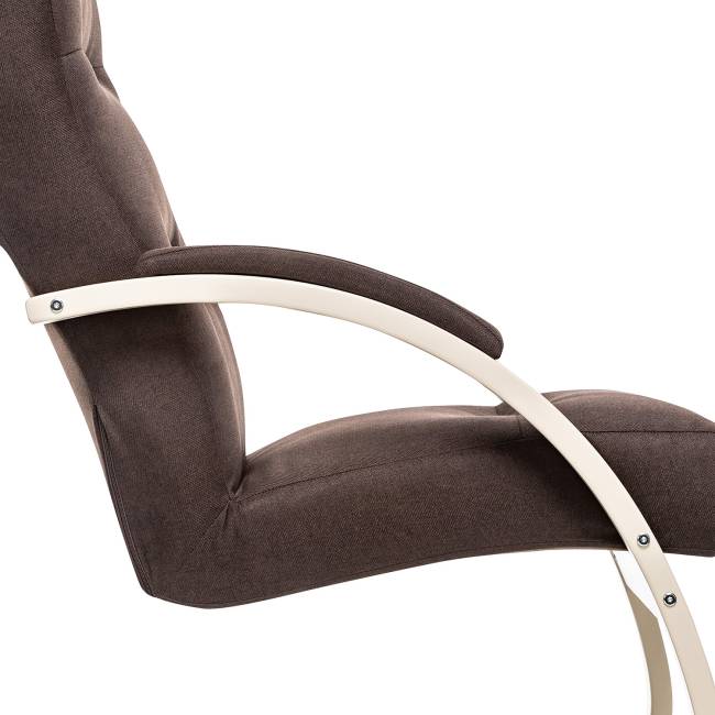 Кресло-качалка Leset Милано Слоновая кость Malmo 28 (коричневый) Кресло-качалка Leset Милано Слоновая кость Malmo 28 (коричневый)