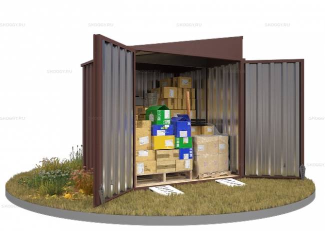 Хозблок SKOGGY секционный с односкатной крышей 2 х 2 м, шоколадный Хозблок SKOGGY секционный с односкатной крышей 2 х 2 м, шоколадный