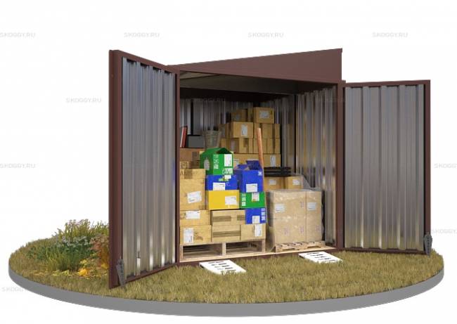 Хозблок SKOGGY секционный с односкатной крышей 2 х 2 м, шоколадный Хозблок SKOGGY секционный с односкатной крышей 2 х 2 м, шоколадный