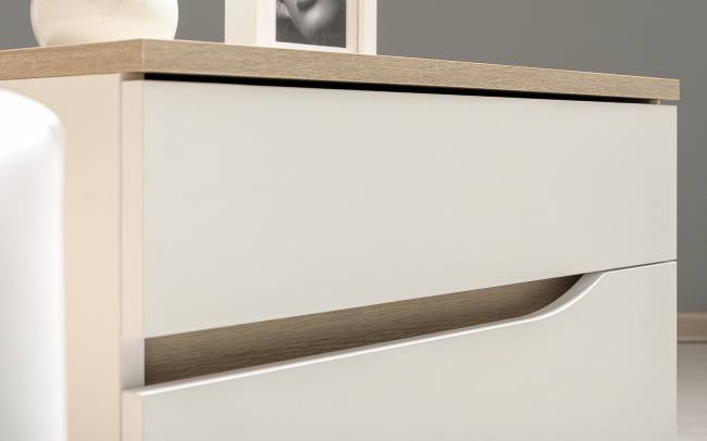 Мебель для спальни Муссон № 15 кровать на 1600 цвет белый/дуб эндгрейн элегантный, ортопед