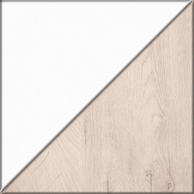 Мебель для спальни Муссон № 15 кровать на 1600 цвет белый/дуб эндгрейн элегантный, ортопед