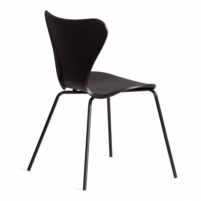 Стул Jacobsen (mod DC 102-1) / 1 шт. в упаковке пластик/металл, 45 х 54.5 х 80 см, Black (Черный) / Black (Черный) черный пластик/металл