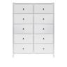 Комод Leset Хайди 10 ящиков Белый Белый