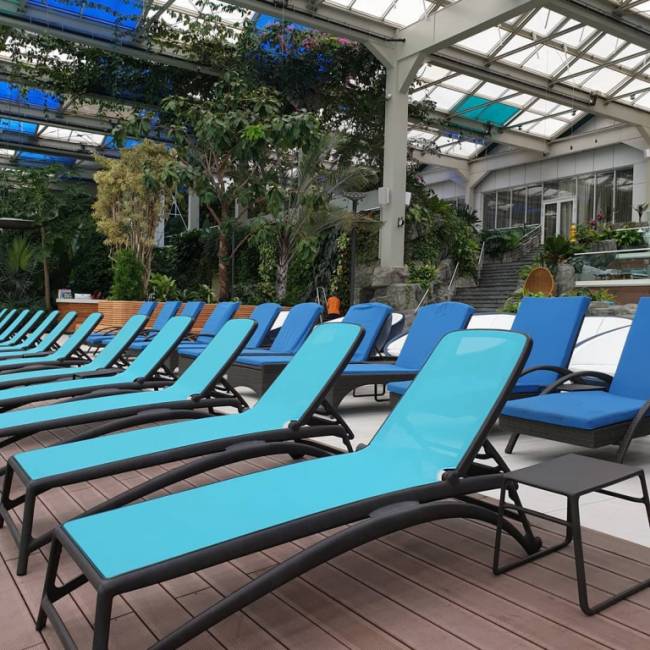 Шезлонг-лежак пластиковый Atlantico антрацит, голубой 1720-2040х700х350 мм Шезлонг-лежак пластиковый Atlantico антрацит, голубой 1720-2040х700х350 мм