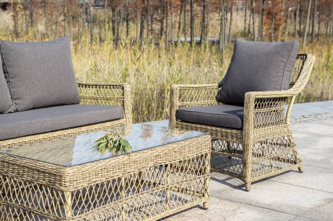 "Гранд Латте" стол журнальный из искусственного ротанга, цвет соломенный "Гранд Латте" стол журнальный из искусственного ротанга, цвет соломенный