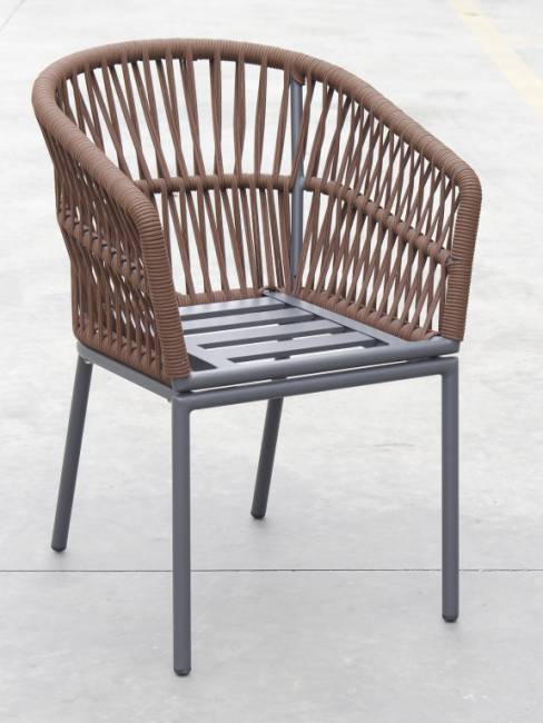 Кресло плетеное с подушками Favorita антрацит, темно-коричневый, темно-серый 560х600х805 мм Кресло плетеное с подушками Favorita антрацит, темно-коричневый, темно-серый 560х600х805 мм