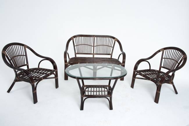 Комплект для отдыха  01/17  Рогожка   темный коньяк