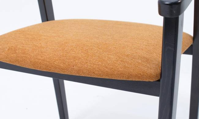 Стул-кресло Челси ПМ чёрный/карри