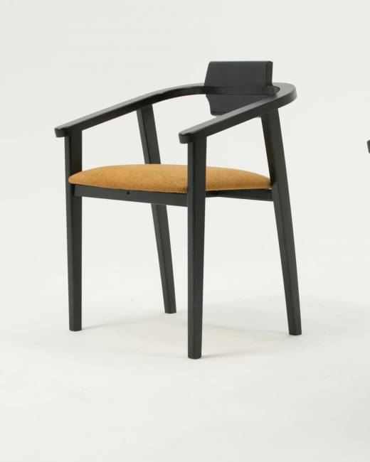 Стул-кресло Челси ПМ чёрный/карри