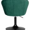 Кресло дизайнерское DOBRIN EDISON BLACK, зеленый велюр (1922-9)