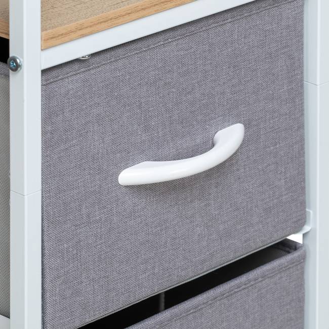 Комод Leset Ноа с полками 3 ящика Белый Светло-серый