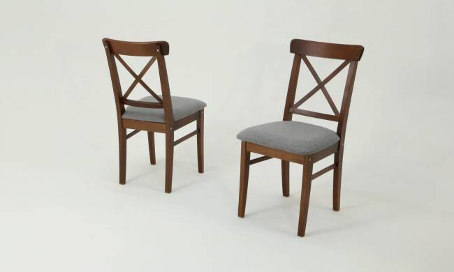 Обеденная группа Брамос К 100 орех со стульями Ингольф орех серый