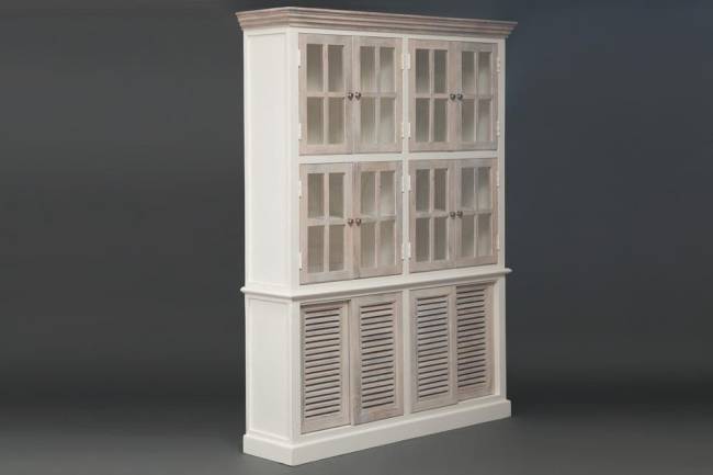 Библиотека Secret de Maison Ривьера/Riviera (мод. 2318) массив манго, 160х40х210см, античный белый/белый Antique white/white wash дерево манго Библиотека Secret de Maison Ривьера/Riviera (мод. 2318) массив манго, 160х40х210см, античный белый/белый Antique white/white wash дерево манго