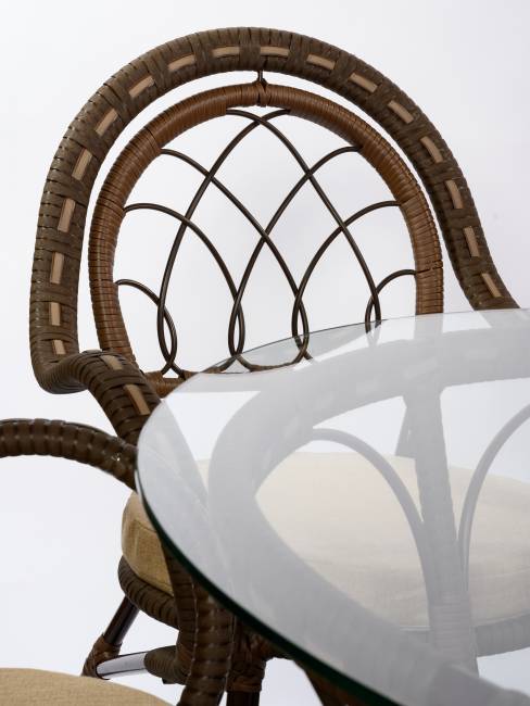 Комплект из искусственного ротанга Java (Ява)-6 (цвет: Орех)