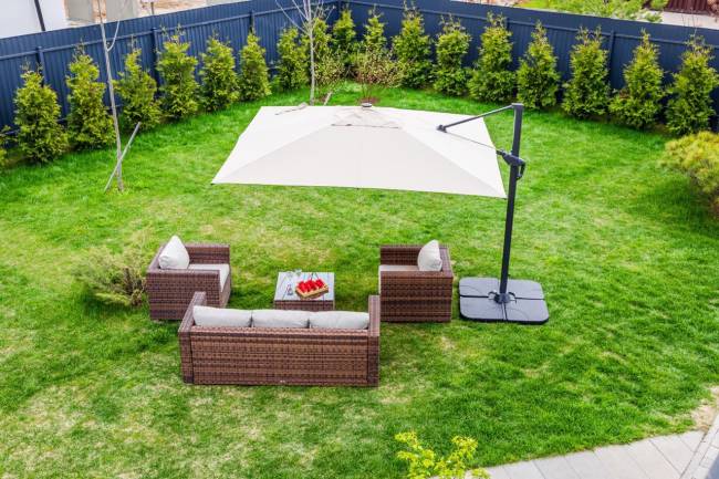 Зонт SKY квадратный в комплекте с утяжелителями