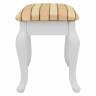 Банкетка Ретро с ящиком белый, ткань полоса бежевый