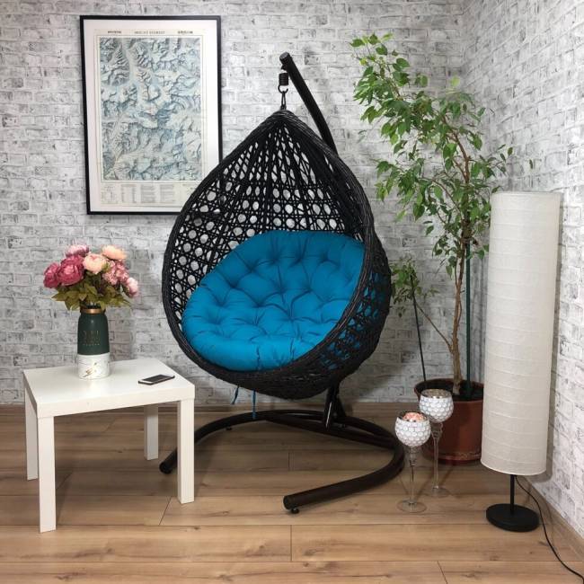 Подвесное кресло из искусственного ротанга "FRESCO", коричневый