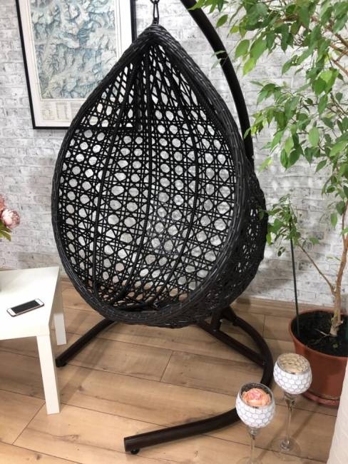 Подвесное кресло из искусственного ротанга "FRESCO", коричневый