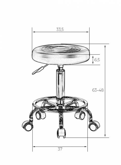 Табурет мастера DOBRIN BILLY, чёрный