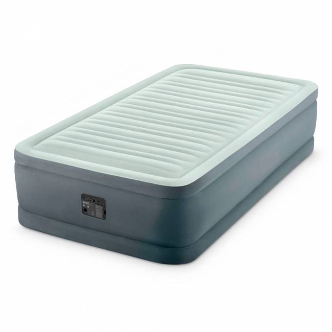 64902, Intex, Надувная кровать 99х191х46см "Premaire Elevated" встр.нас. 220В, до 136кг