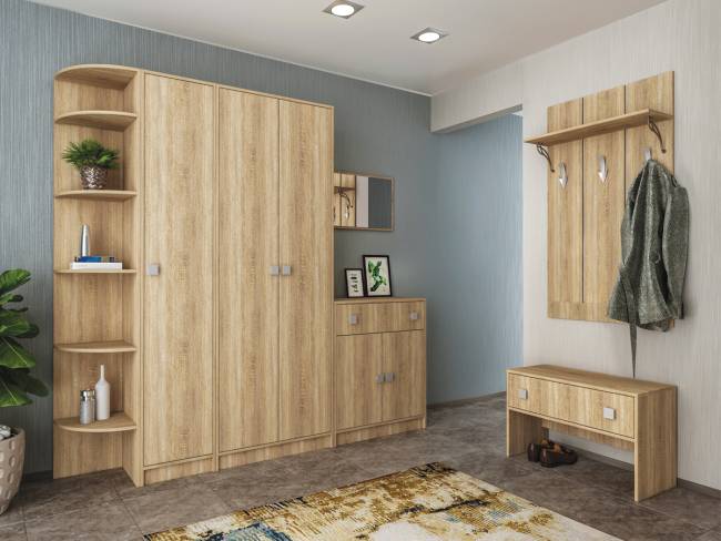 Тумба для обуви с одним выдвижным ящиком Глория 2 цвет дуб сонома