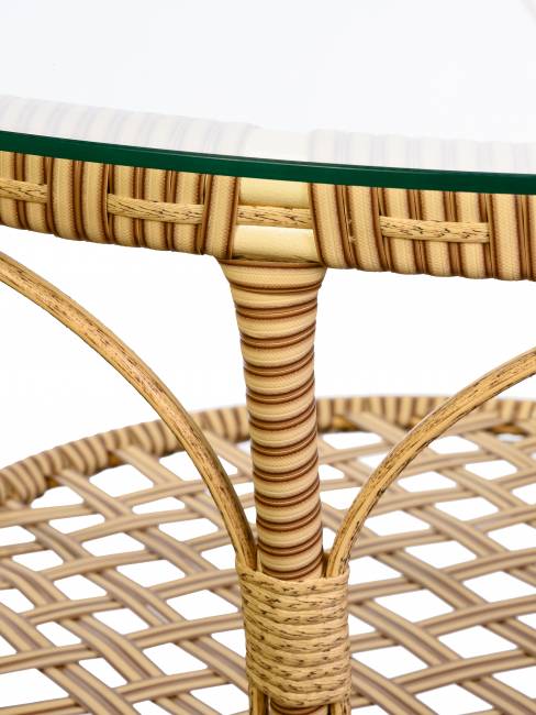 Стол Java (Ява) из искусственного ротанга, слоновая кость