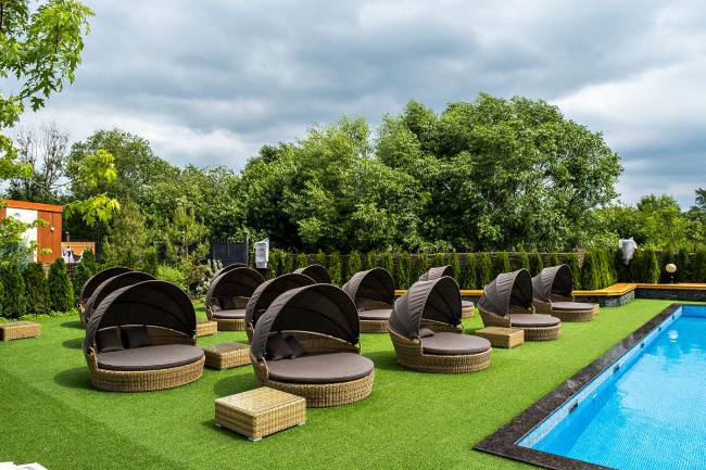 "Стильяно" плетеная кровать круглая, цвет соломенный "Стильяно" плетеная кровать круглая, цвет соломенный