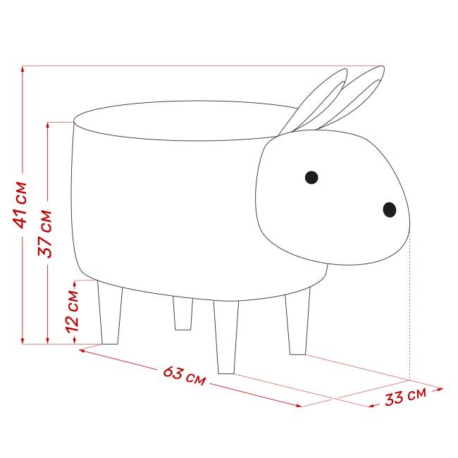 Пуф Leset Rabbit COMBI Milos 16 Бук