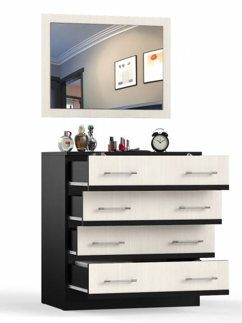 Сакура Комод с зеркалом цвет венге/дуб лоредо Сакура Комод с зеркалом цвет венге/дуб лоредо