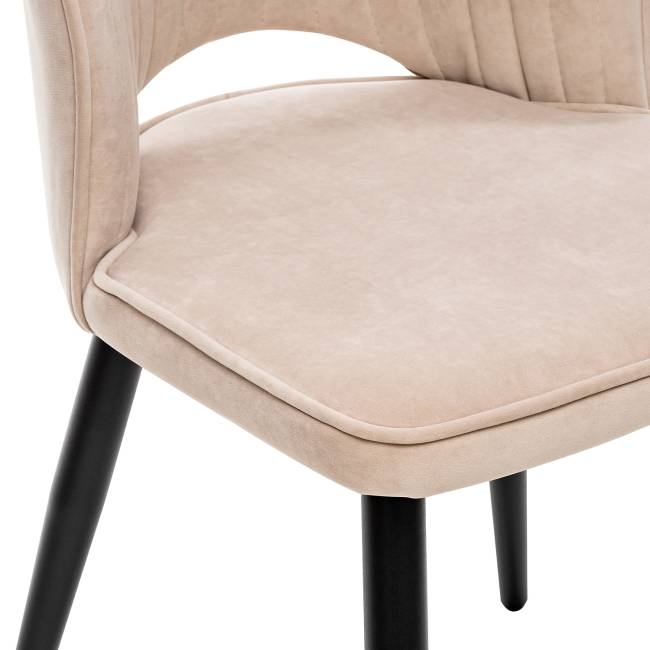 Стул Leset Арман 360 (поворотный механизм) Бежевый Чёрный