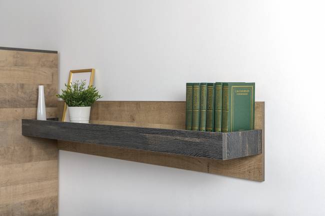 Две ТВ-тумбы Трувор с навесной полкой цвет дуб гранж песочный/интра