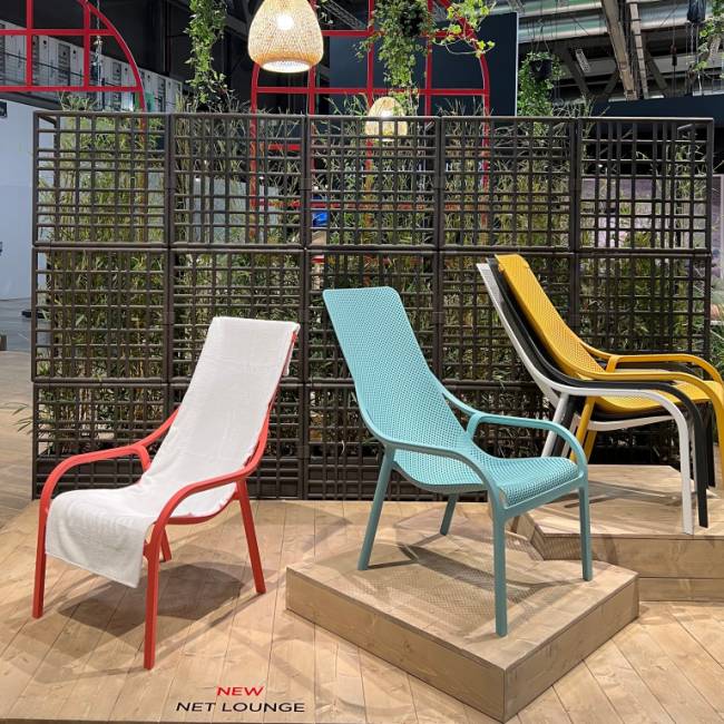 Лаунж-кресло пластиковое Net Lounge ментоловый 615х900х990 мм