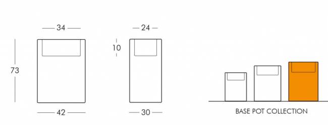 Кашпо пластиковое Base Pot Standard 420х300х700 мм Кашпо пластиковое Base Pot Standard 420х300х700 мм