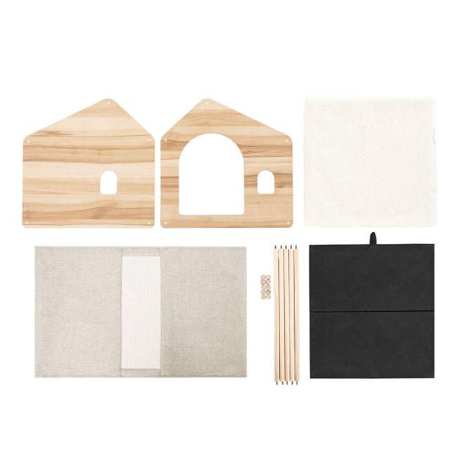 Домик для животных Leset Флёр Натуральное дерево Бежевый Домик для животных Leset Флёр Натуральное дерево Бежевый