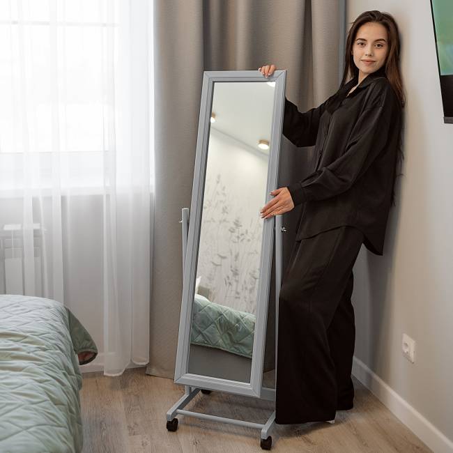 Зеркало напольное В 27Н серый 137 см х 42,5 см