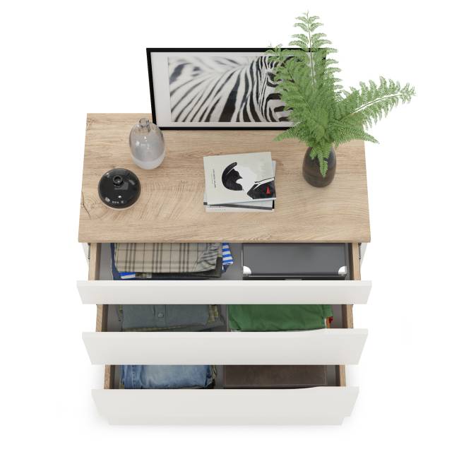 Комод Муссон 13.97 цвет белый/дуб эндгрейн элегантный