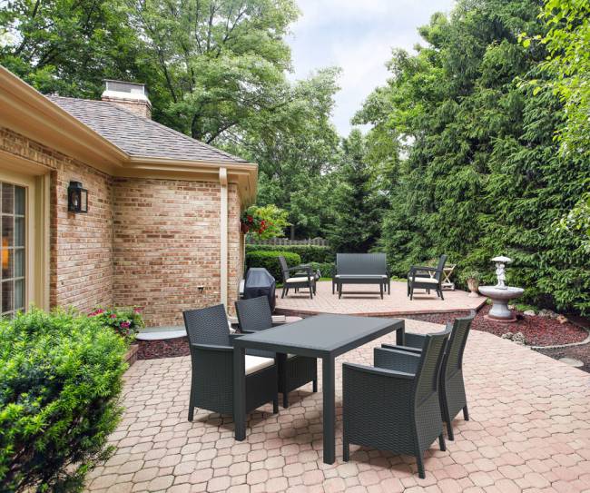 Стол пластиковый Orlando 140 антрацит 1400х800х750 мм