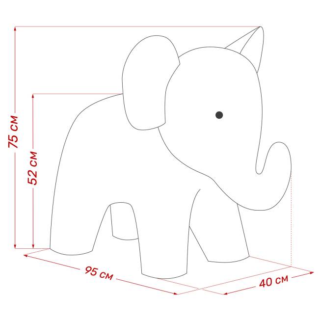 Пуф Leset Elephant Omega 45, компаньон Omega 02 Пуф Leset Elephant Omega 45, компаньон Omega 02