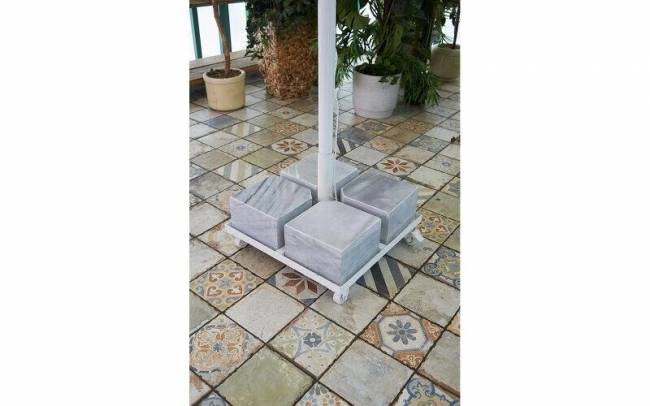 Зонт "MISTRAL 300", квадратный, белый