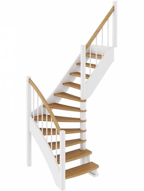 Деревянная лестница ЛС-09м/1 под покраску Деревянная лестница ЛС-09м/1 под покраску