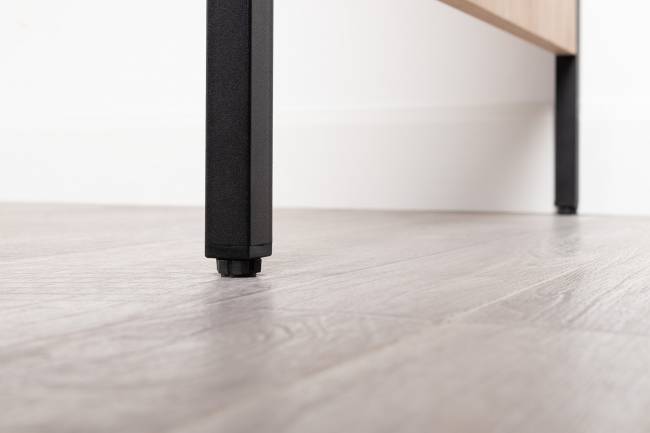 Два письменных стола Брюс цвет чёрный/Battle rock Santiago/столешница МДФ ель карпатская