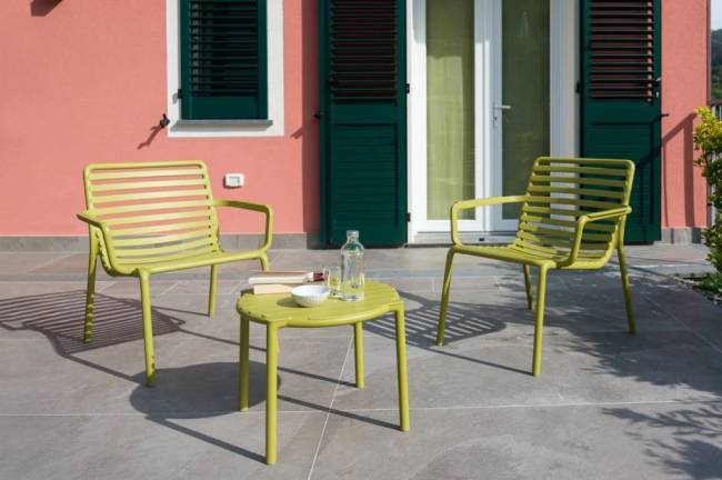 Столик пластиковый журнальный Doga грушевый Ø500х400 мм