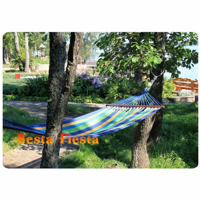 Гамак MEXICO плетеный сине-желтый